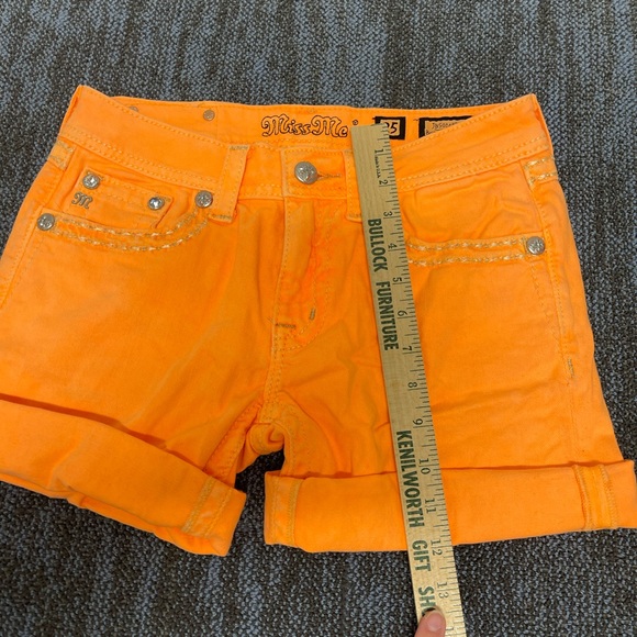 Excellent used condition womens miss me neon orange shorts - Picture 4 of 7